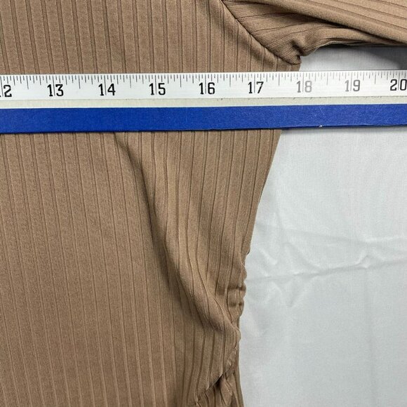 And Now This Dress Womens Plus Size 0X Brown Long Sleeve Side Ruched Stretch New - Picture 6 of 6